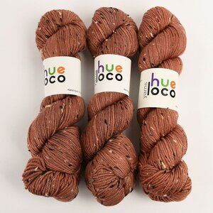 Hue Loco Yarns Tweed DK 3 Skein Bundle Superwash Merino Nylon Colorway Fleur